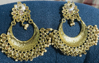 Picture of Jadau jhumka and chandhbali combo