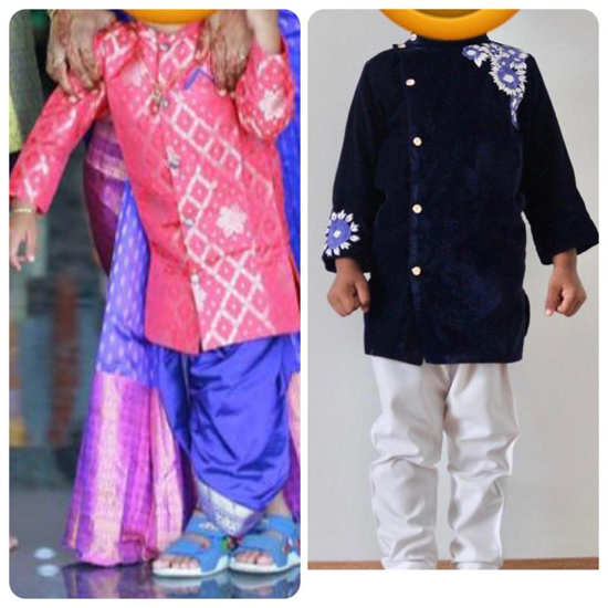 Picture of Banaras and Velvet Kurthas 2-3 years