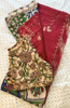 Picture of New chennuri silk Saree with stitched blouse .