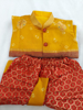 Picture of Beautiful banaras kurthi and patiala doti set 0-1y