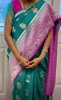 Picture of Combo sarees Dupian pattu lux green and fancy pattu orange sarees