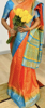 Picture of Combo sarees Dupian pattu lux green and fancy pattu orange sarees