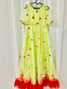 Picture of New Green and red floral  long frock