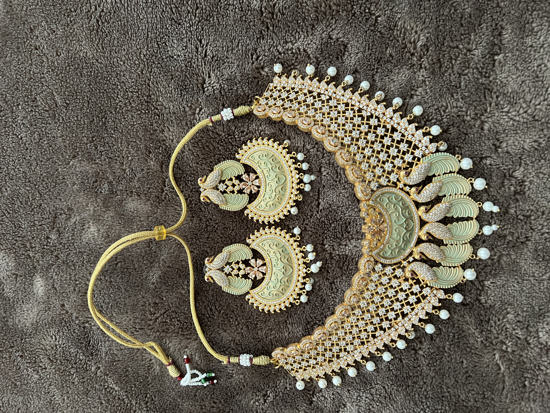 Picture of Meenakari choker with ear rings