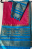 Picture of NEW Semi Silk Saree with scallop sleeves