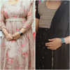 Picture of Combo :Black NYRA CUT KURTA ,SHARARA with DUPATTA, Organza Long frock