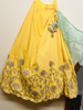 Picture of Teal and yellow cocktail lehenga 6-7y