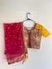 Picture of Yellow and Pink Heavy Work Lehenga and Dupatta set
