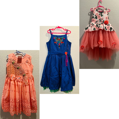 Picture of Girls party wear frocks 4-5y