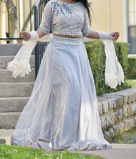 Picture of Beautiful grey designer lehenga