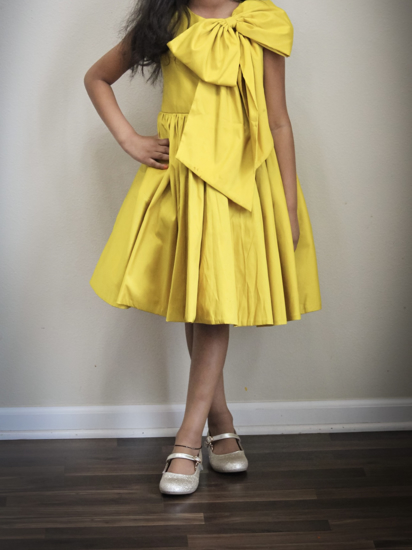 Picture of Janya's closet Yellow Bow Dress 6-7y