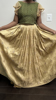 Picture of Green and Cream Combination Crop top Lehenga 10-12y