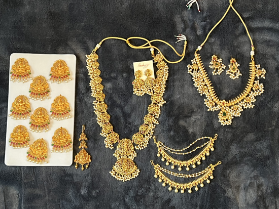 Picture of 1 gram gold jewelry set