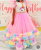 Picture of Beautiful Unicorn theme birthday dress 4-5y