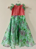 Picture of Floral Dress with maggam yoke 2-3y