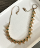 Picture of White and green stone neckpiece with jhumkas