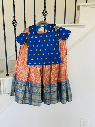 Picture of New Benrasi Lehanga with rawsilk blouse 4-6y