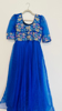 Picture of PL512 Royal blue organza long frock