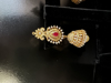 Picture of 3 earrings CZ Jhumkas and Kundan chandbalis