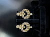 Picture of 3 earrings CZ Jhumkas and Kundan chandbalis