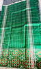 Picture of Green mangalagiri pattu sarees with silver lines