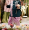 Picture of green and lavender kurtha dhoti with kandava 2-3y