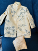 Picture of golden 3 pc sherwani with heavy maggam work 2-3y