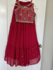 Picture of Pink Lehenga and crop top 10-15y