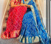 Picture of Blue bandhini saree