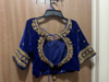 Picture of Kanchipattu lehenga with velvet maggam blouse