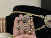 Picture of Gold replica mid length haaram with bangles