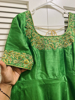 Picture of Raw silk anarkali with maggam work