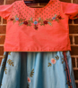 Picture of Sky blue lehenga blouse 12-15y