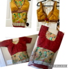 Picture of Soft silk paithani saree with  2 blouses-chaniyacholi deep cut designer styled blouse