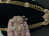 Picture of Long gold beads cz set with bangles