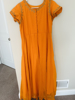 Picture of Combo dresses green long frock with duppta and orange color frock