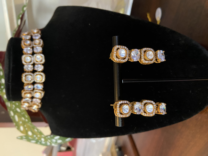 Picture of Polki Choker with matching earrings