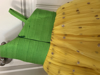 Picture of Lemon yellow and Green long frock 1y