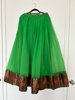 Picture of Green organza lehenga with bandhini dupatta