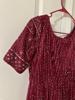 Picture of Wine chikankari Long Gown