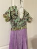 Picture of Lavender Mirror Ruffle Gown with scallop yoke