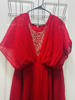 Picture of Red crushed long frock