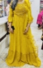 Picture of Mustard yellow long frock along with ruffle Duppatta