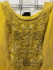 Picture of Mustard yellow long frock along with ruffle Duppatta