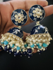 Picture of Kundan earrings combo with Maang Tika