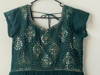 Picture of Green mirror work crushed long frock