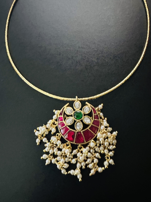 Picture of Golden Hasli with Real Jadau Kundan Pendant