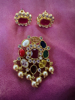 Picture of Navaratna locket combo with studs