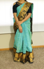 Picture of Black and seagreen kuppadam pattu saree