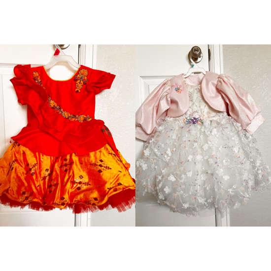 Picture of Party wear and traditional frock combo 2-3y